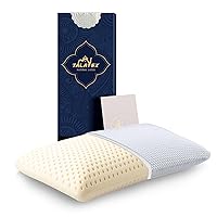 Talatex Talalay 100% Natural Premium Latex Pillow, Helps Relieve Pressure, No Memory Foam Chemicals, Perfect Package Best Gift with Removable Tencel Cover (Firm, Standard(24