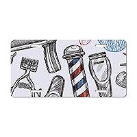 Barber Shop Tools Personalized License Plates for Front of Car Aluminum Metal Tag Custom Design 6x12 Inch
