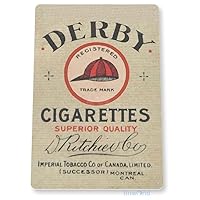 TIN SIGN Derby Cigarettes Retro Tobacco Cigar Smoke Shop Metal Sign Decor C642