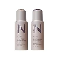 NULASTIN HAIR Enhancing Shampoo & Conditioner Travel Size Set for All Hair Types, Sandalwood Vanilla Scent, Color-Safe & Cruelty-Free (50ml Bottles)