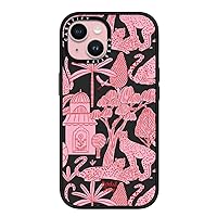CASETiFY Impact iPhone 15 Case [4X Military Grade Drop Tested / 8.2ft Drop Protection] - Animal Prints - Cheetah Paradise Pink - Matte Black