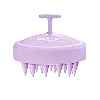 HEETA Scalp Massager Hair Growth, Soft Silicone Bristles to Remove Dandruff and Relieve Itching, Scalp Scrubber for Hair Care Relax Scalp, Shampoo Brush for Wet Dry Hair, Upgraded Material, Purple