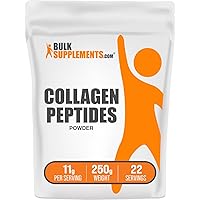 BULKSUPPLEMENTS.COM Collagen Peptides Powder - Collagen Supplement, Bovine Collagen Powder - Powdered Collagen, Hydrolyzed & Gluten Free, 11g per Serving, 250g (8.8 oz) (Pack of 1)