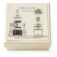 Karen Adams Gift Card Enclosure Box of 8 Assorted Cards with Envelopes - Dolce Vita