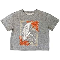 Fleetwood Mac Crop Top T Shirt Dove Band Logo Official Womens Grey