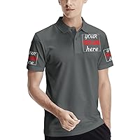 Custom Polo Shirts for Men Women Design Your Own Text Logo Personalized Print/Embroidered Golf Shirt