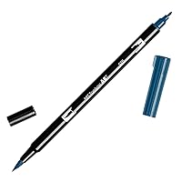 Tombow 56558 Dual Brush Pen Art Marker, 526 - True Blue, 1-Pack. Blendable, Brush and Fine Tip Marker