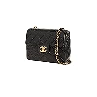 Women's Pre-Loved Chanel Black Lambskin Half Flap Mini Bag