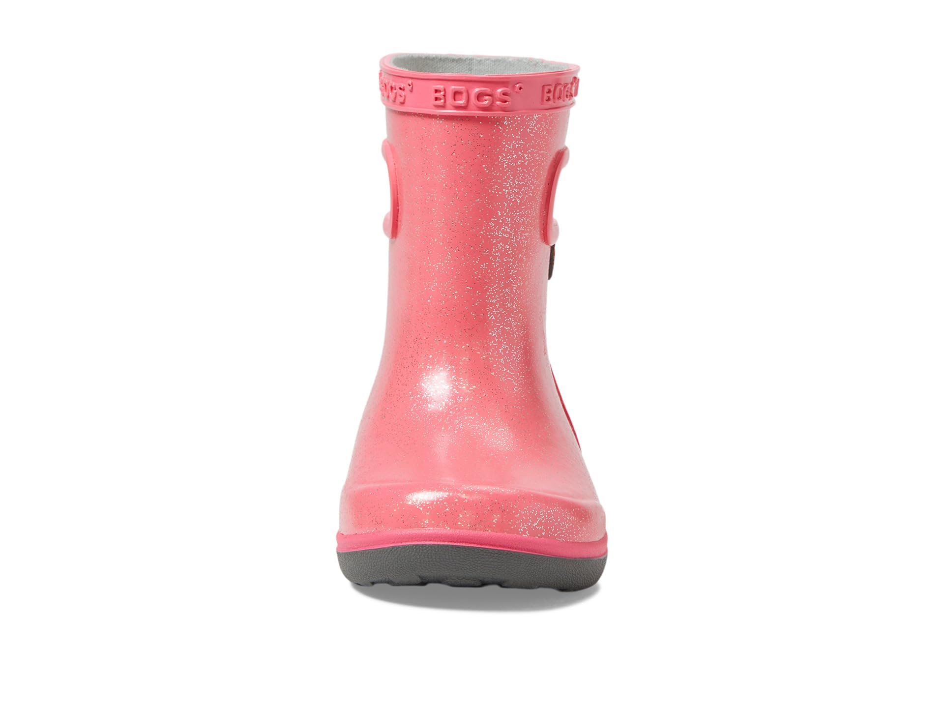 Bogs Girls Kids' Skipper II Rain Boot, Pink, 4 Toddler