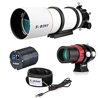 SVBONY SV48P Telescope 90mm, Bundle with SV165 Mini Guide Scope, SV305 Pro Telescope Camera, SV172 Dew Heater Strip, Deep Sky Photography Kit