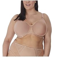 Elomi Women's Charley Bandless Spacer T-Shirt Bra: Floral Lace, Breathable Spacer Fabric, Diamond Mesh Detail. DD+ Bras