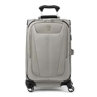 Travelpro Maxlite 5 Softside Expandable Carry on Luggage with 4 Spinner Wheels, Lightweight Suitcase, Men and Women, Champagne, Carry On 21-Inch