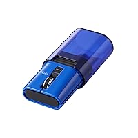 Bluetooth Mouse Rechargeble, Clippable, Silent, Quiet Click, 4 Button for iPad, Laptop PC and Mac Small Size, Blue (M-CC2BRSBU-US)