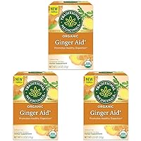 Traditional Medicinals Organic Ginger Aid Digestive Tea, 16 Tea Bags (Pack of 3)