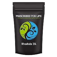 Prescribed For Life Rhodiola Powder 3% Rosavin / 1% Salidrosides | Rhodiola Root Powder for Brain Health and Energy Support | Vegan, Gluten Free, Non GMO | Rhodiola crenulata (0.5 oz / 14 g)