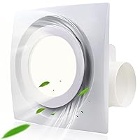 Bathroom Exhaust Fan with LED Light, Bathroom Fan with Light, Shower Ceiling Ventilation, Ultra Quiet Bathroom Fan 1.0 Sones 110 Cfm, White Ventilation Fan For Bathroom/Shower/Restroom/Office