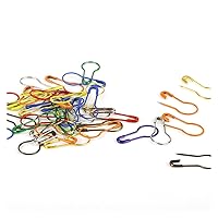 Knitting Tools 100pcs Multi Color Needle Clip Knitting Crochet Crafts Accessory Locking Stitch Marker Hang Tag Safety Pins Sewing Tools Durable (Color : Random Mixed)