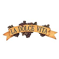 Design Toscano La Dolce Vita Wall Plaque, Full Color, 22.05