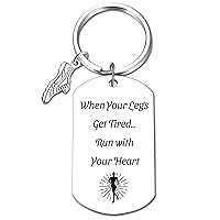 Motivational Runners Keychain Featuring Mini Shoes with Uplifting Quotes for Marathon, Running Enthusiasts, Lovers