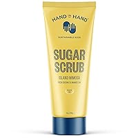 Hand in Hand Sugar Scrub, Gentle Exfoliation For All Skin Types, 9 Ounce, Fresh Coconut & Mango Leaf, Island Mimosa Scent, Single