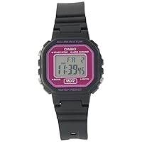 Casio Women's LA20WH-4ACF Classic Digital Black and Pink Resin Watch