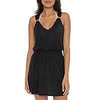 BECCA Breezy Basics Dress, Plunge Neck, Beach Cover Ups for Women