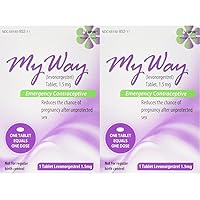 My Way Emergency Contraceptive 1 TabletCompare to Plan B One-Step by Busuna (Pack of 2)