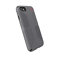 Speck iPhone SE Case - Drop Protection - Fits iPhone 8 & iPhone 7 & Phone SE (2022), iPhone SE (2020) - Scratch Resistant Cases - Slim with Extra Grip & Soft Touch Coating - Grey, Black, Red Presidio2