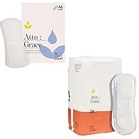 Attn: Grace Panty Liners (46-Pack) and Light Incontinence Pads (28-Pack) - Light Absorbency Sensitive Skin Protection for Bladder Leaks or Postpartum/Discreet, Breathable, & Plant-Based