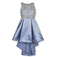 Speechless Girls' Circle Neck Party Dress with High-Low Hemline