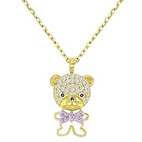 DECADENCE Sterling Silver Yellow Multicolor Bear 18