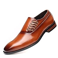 Men's Premium Leather Dress Shoes - Oxford Style Monk Strap Wingtip Formal Footwear for Gentlemen Slip on Loafers