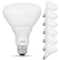 Feit Electric BR30 LED Light Bulb, 65W Equivalent, Dimmable, 650 Lumens, E26 Standard Base, 5000K Daylight, 90 CRI, Recessed Can Light Bulbs, 22-Year Lifetime, BR30DM/950CA/6, 6 Pack