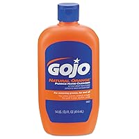GOJO 095712EA Natural Orange Pumice Hand Cleaner, 14 oz Bottle