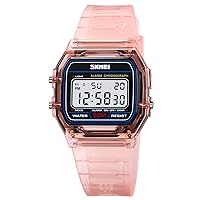 Gosasa Classic Unisex Women's Men's Digital Multifunction Sports Watch Stainless Steel Band Square Waterproof Electronic LED Watch