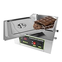 NEWTRY Digital 17.6lbs Capacity Electric Chocolate Melting Machine Temperature Adjustable 1000W Commercial Chocolate Tempering Machine Melter Pot Heater (110V)