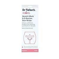 Dr. Talbot’s Mom’s Stretchmark & C-Section Scar Strips: - Medical Grade Silicone for Softening and Flattening Surgery Scars, Waterproof & Reusable, Up to 10 Days Use