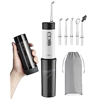 YaFex Water Dental Flosser Teeth Pick - Cordless Portable Oral Irrigator Rechargeable Collapsible Mini Irrigation Cleaner with Case, 4 Modes, with DIY, IPX7 Waterproof Travel Floss for Teeth Cleaning