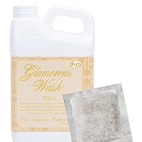 Tyler Candle Company Glam Wash Laundry Detergent, Diva 16 Fl Oz/with Glamorous Sachet Single Pouch