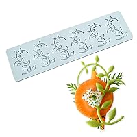 Tuile Molds Silicone Curved Leaf Silicone Hollow Mold Candy Mold Lace Mat for Cake Sugar Craft Decoration Chocolate Fondant Tuille Paste Baking Gummy Mould (Curved Leaf_9.6x2.64x0.12inch)