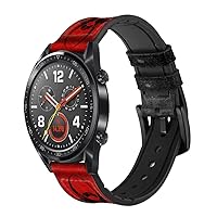 CA0505 Biohazards Virus Red Alert Leather Smart Watch Band Strap for Wristwatch Smartwatch Smart Watch Size (18mm)