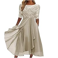 Mother of Bride Dresses for Women 2024 Western Beach Wedding Chiffon Dress Elegant Lace Formal Evening Party Dresses