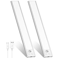 Under Cabinet Lights Motion Sensor 47 LED, USB-C Rechargeable Under Counter Lights LED Closet Light Dimmable Wireless Magnetic Stick-Anywhere Night Light for Kitchen, Wardrobe, Hallway, Cupboard