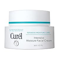Curel Japanese Skin Care Intensive Face Moisturizer Cream, Face Lotion for Dry to Very Dry Sensitive Skin, For Women and Men, Anti-Aging Fragrance-Free Anti-Wrinkle, 1.4 oz