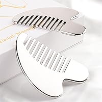 Stainless Steel Gua Sha Comb Head Meridian Scrapping Acupuncture Therapy Body Muscle Relaxing Massage Tool 1Pcs (Color : Triangle)