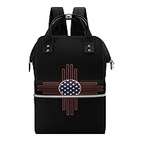 USA Sun Zia Sun Durable Travel Laptop Hiking Backpack Waterproof Fashion Print Bag for Work Park Black-Style