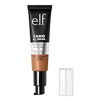 e.l.f. Camo CC Cream, Color Correcting Medium-To-Full Coverage Foundation with SPF 30, Tan 460 W, 1.05 Oz (30g)