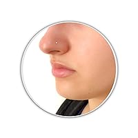 Teeny Tiny 1.5 CZ Nose Stud Sterling Silver Nose Stud Micro Diamond Nose Stud Tiny Nose Piercing 22g Straight L Shape (L Post)