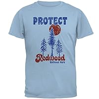 National Park Retro 70s Landscape Protect Redwood Mens T Shirt