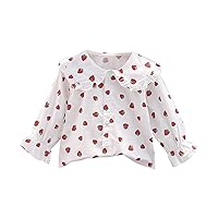 Crop Top Dresses for Teen Girls Casual Long Sleeves Blouse Doll Collar Shirt Baby Tee Shirts Girls